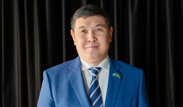 Madiyar Menilbekov, Kazakhstan’s ambassador to Saudi Arabia. (AN photo by Laoi ElKellawy)