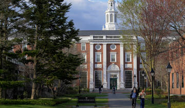 People walk on the Business School campus of Harvard University in Cambridge, Massachusetts, U.S., April 15, 2025. (REUTERS)
